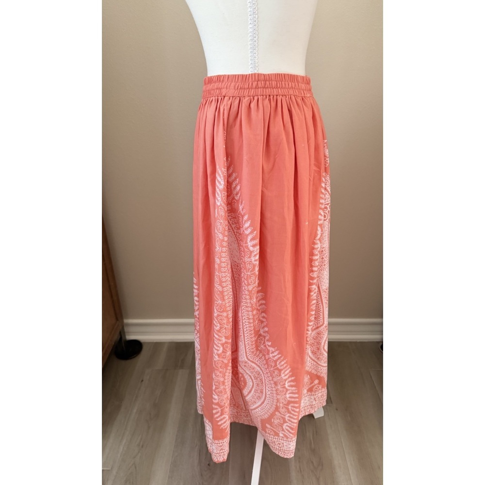 Gypsie Blu Boho Maxi Skirt Small Coral Festival Beach Hippie Cottagecore - Picture 3 of 8